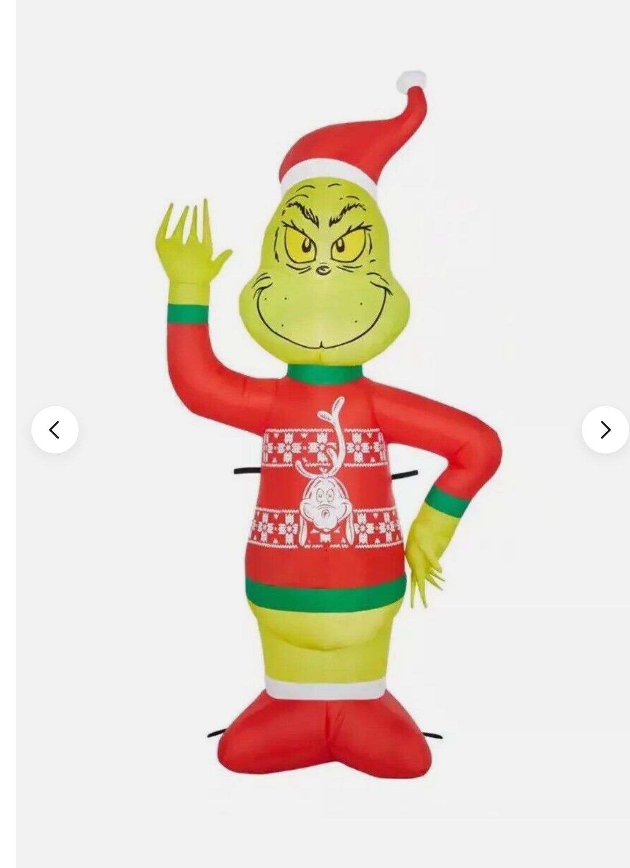 Gemmy 4 ft. LED Grinch in Max Sweater Christmas Airblown Inflatable